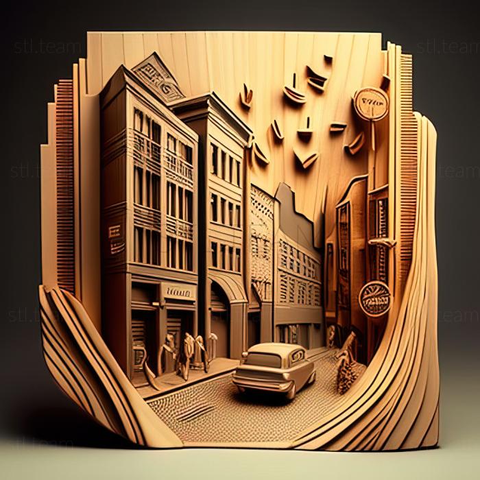 3D model st streets (STL)